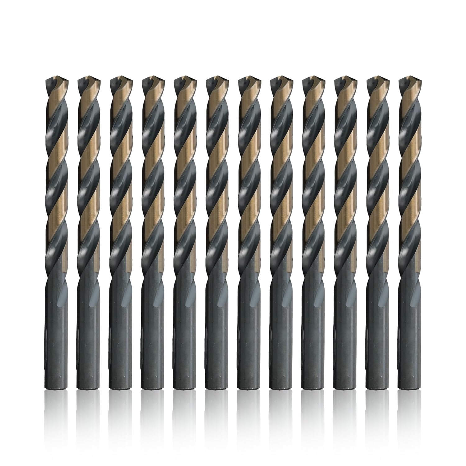Drill America KFDBP12 B High Speed Steel Black & Gold Drill Bits