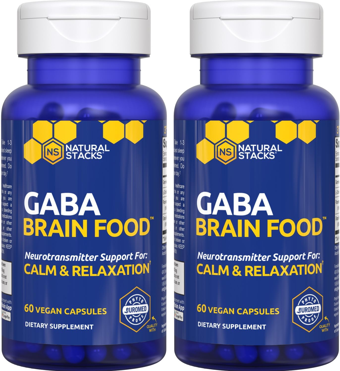 GABA Brain Food Supplement for Calm Relaxation and Sleep Aid