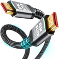 10K 8K HDMI Cable 2.1 48Gbps - High Speed 30ft Braided Cord