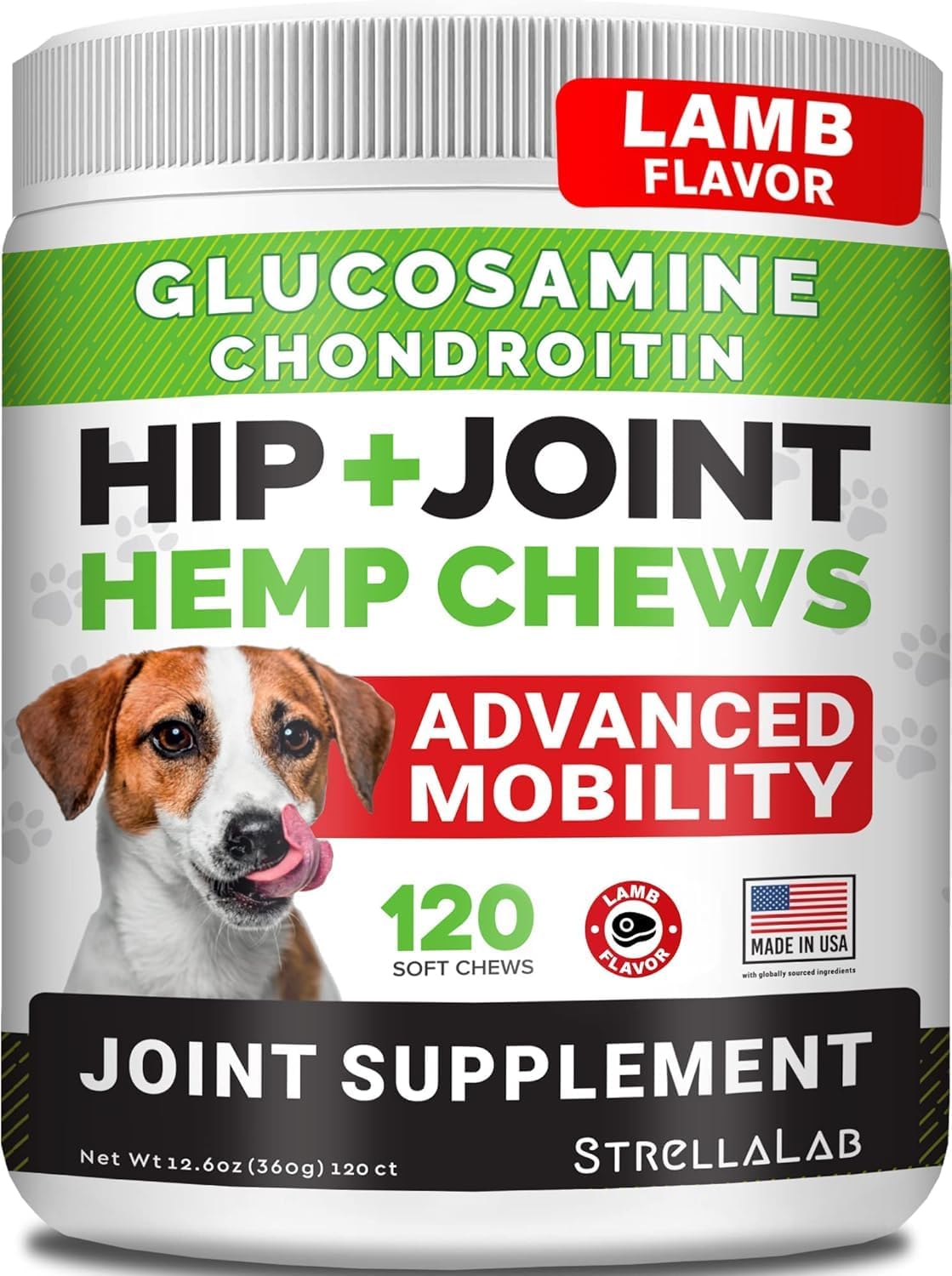 Advanced Hemp Glucosamine Dog Joint Supplement for Pain Relief