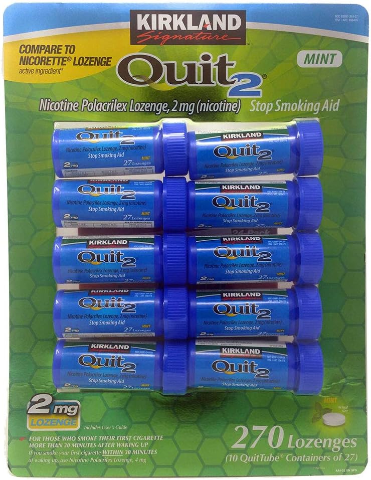 Kirkland Signature Quit2 2mg Lozenges for Effective Smoking Cessation