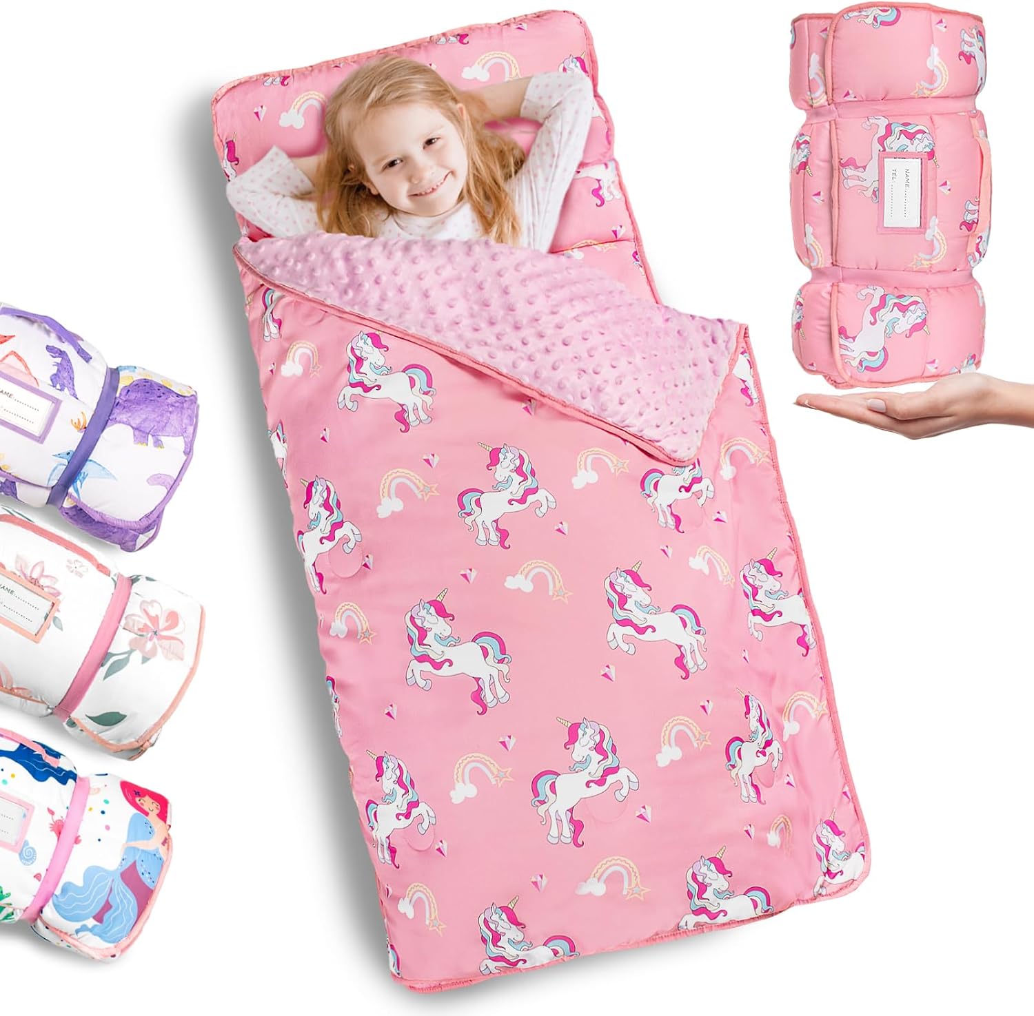 Primlect Thickened Toddler Nap Mat with Removable Pillow