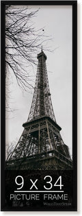 wallsthatspeak 9x34 Black Picture Frame for Puzzles Posters Photos