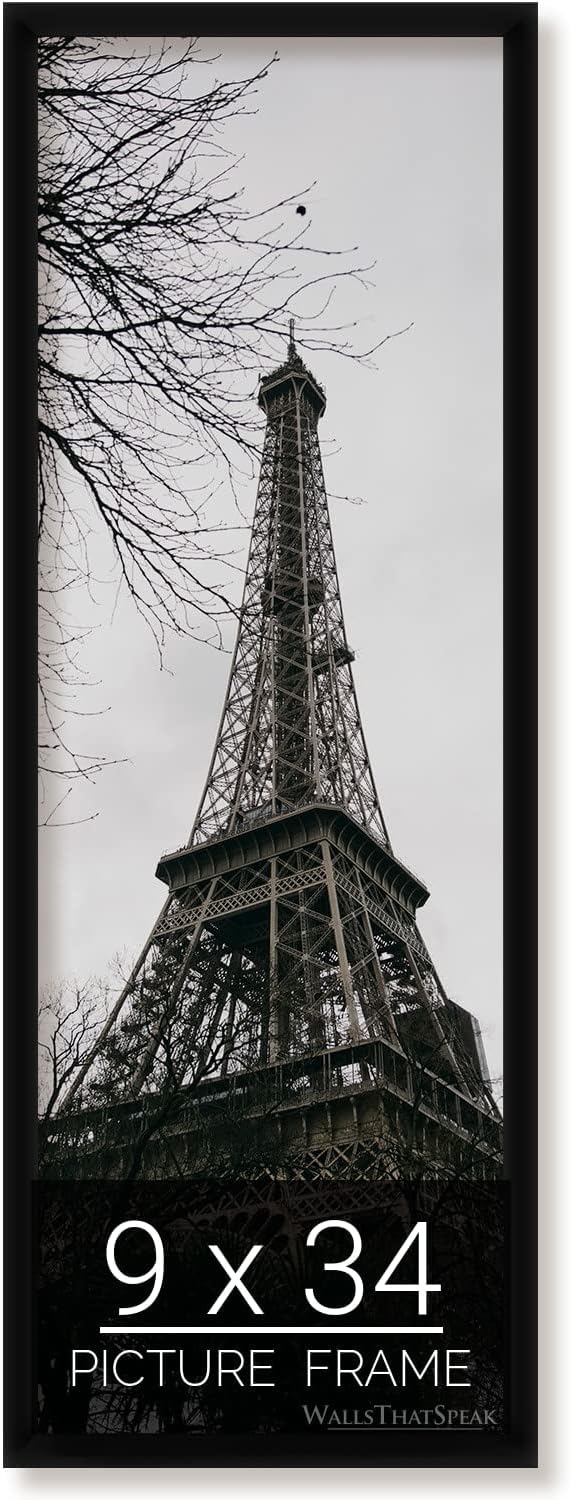 9x34 Black Picture Frame for Puzzles, Photos, and Artwork