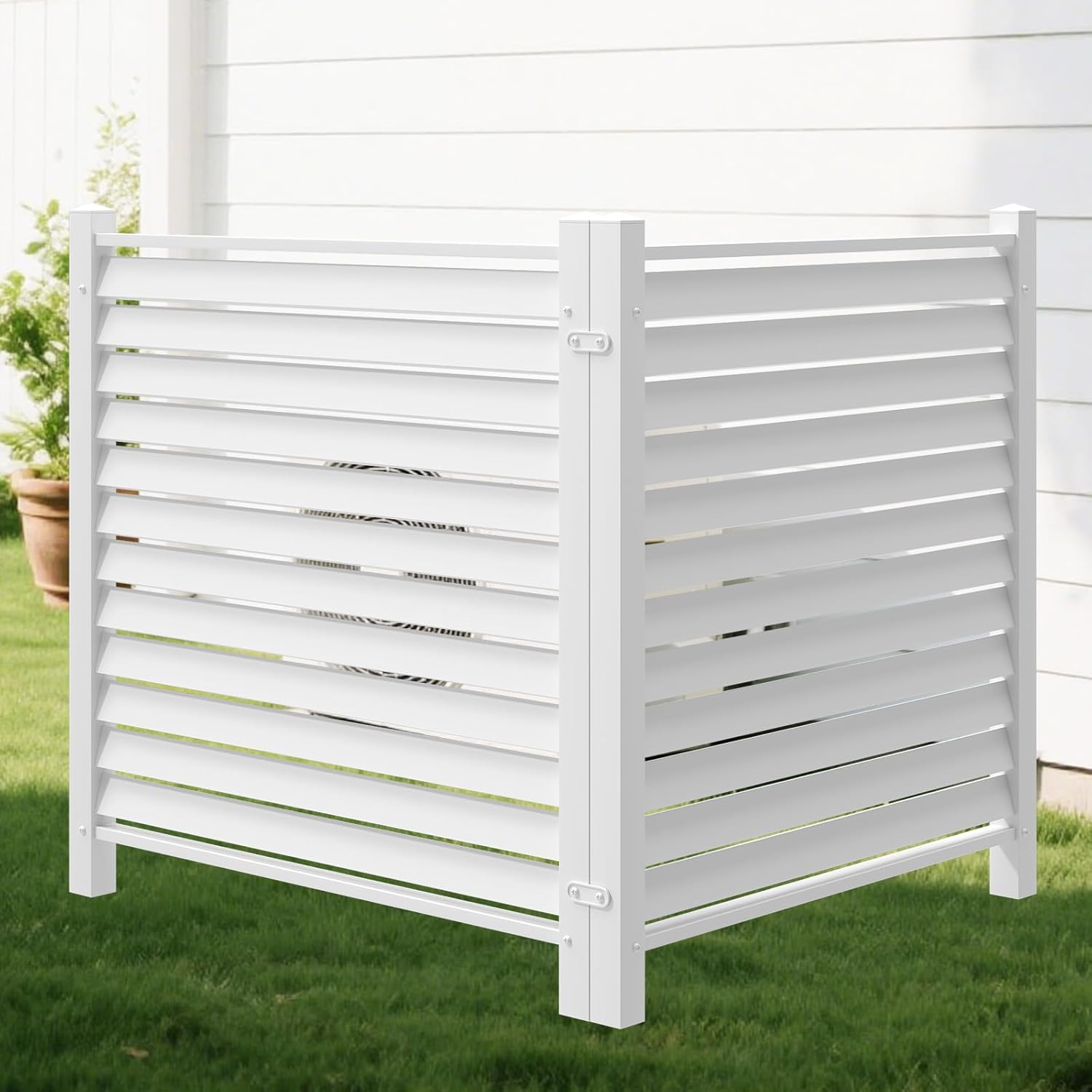 No Dig Air Conditioner Fence for Outdoor Privacy and Versatility