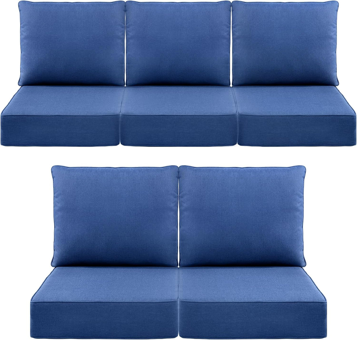 Luxury 6-Inch Outdoor Cushions for Patio Furniture Set of 5