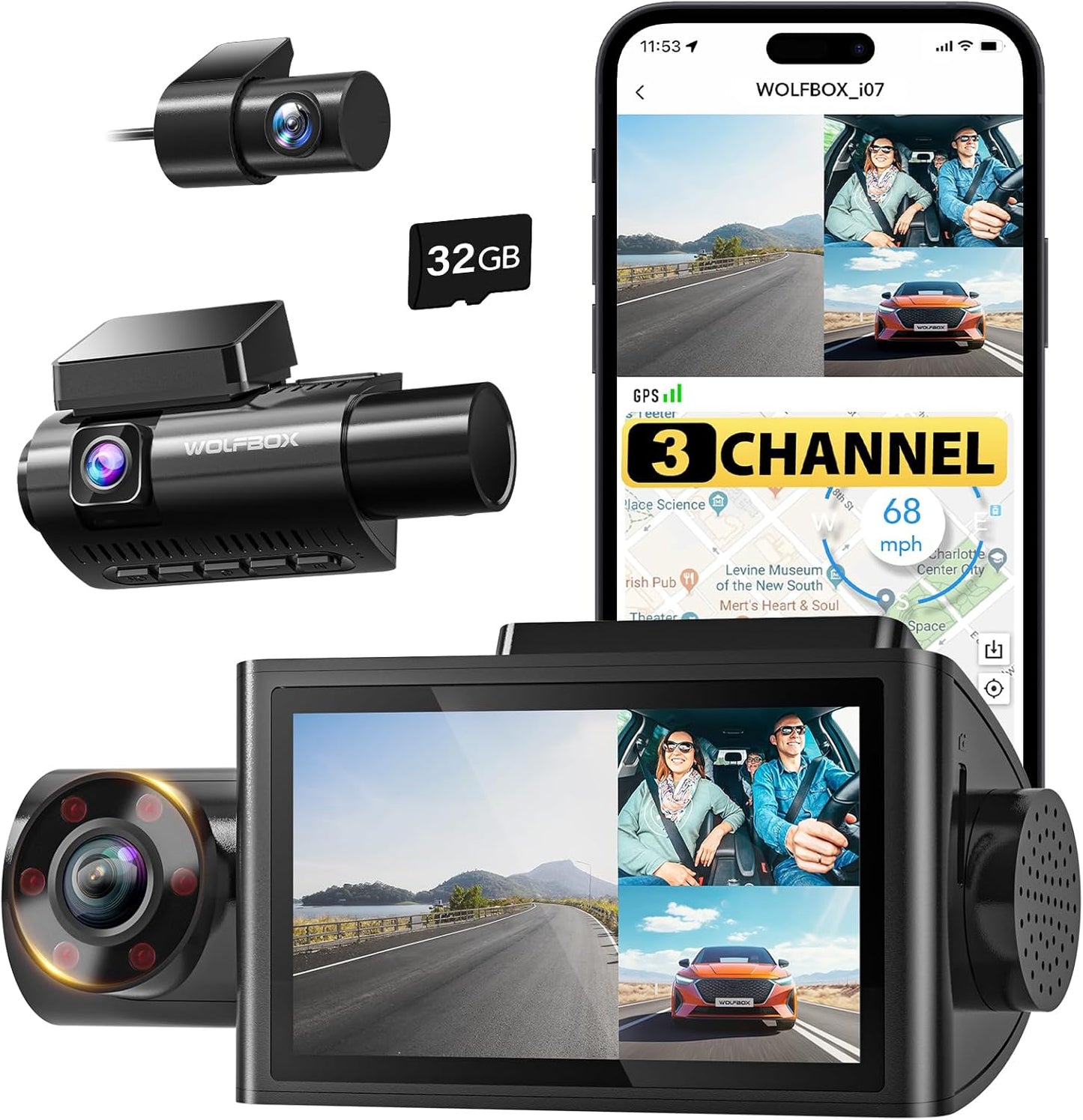 Ultimate Protection: WOLFBOX 4K Triple Dash Cam
