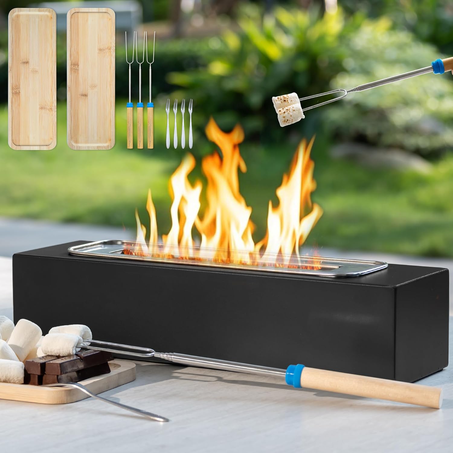 Tabletop Fire Pit with Smores Kit for Cozy Gatherings