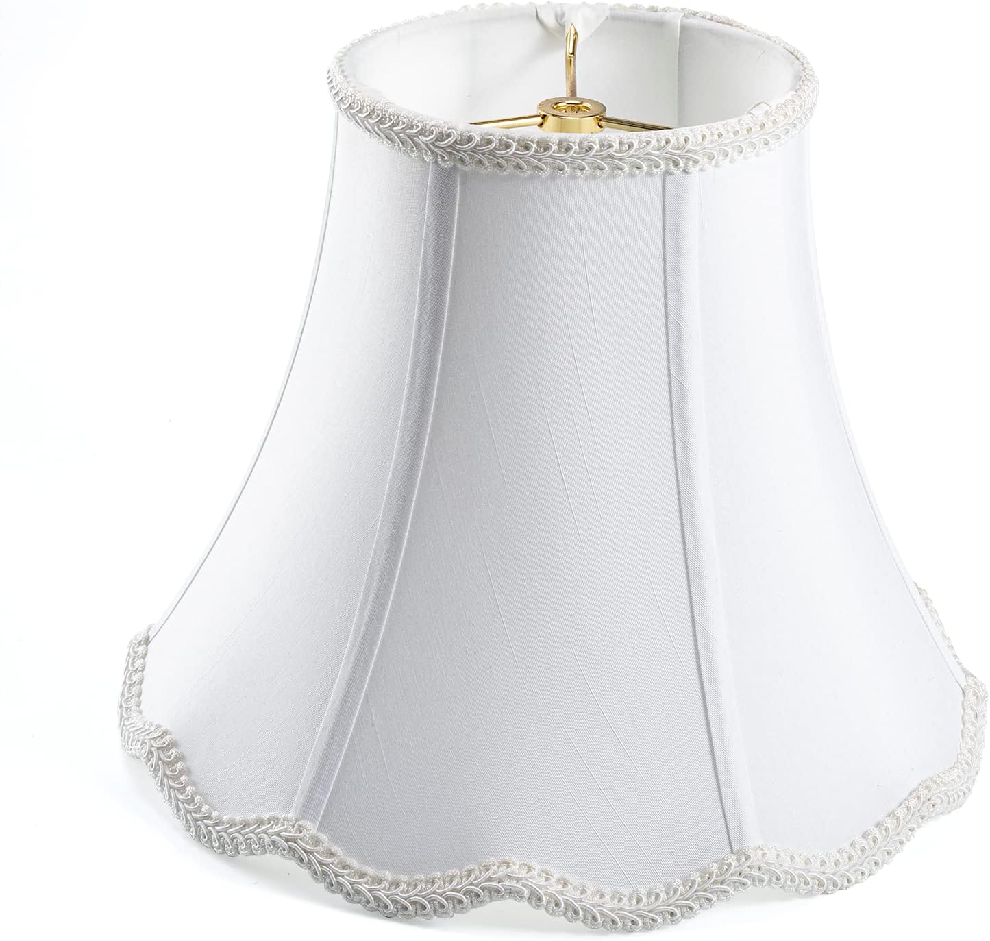 White Bell Scalloped Lamp Shade for Table Lamps - 5ft' Top