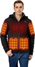 5 Heat Zone ORORO Men's Heated Jacket with Dual Control功能