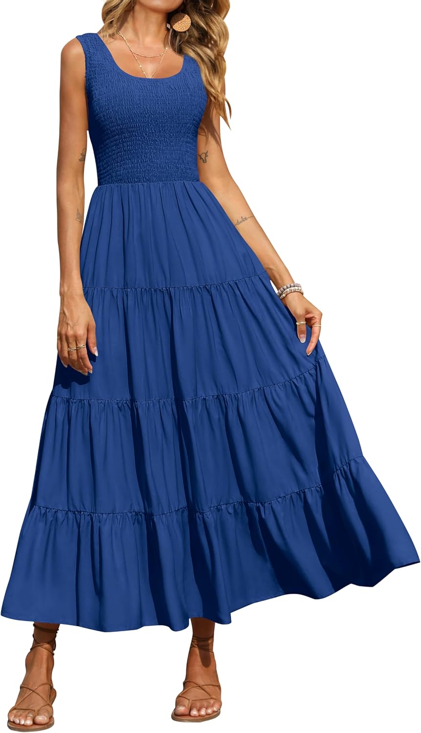 PRETTYGARDEN Women's Casual Loose Maxi Sundress for Summer