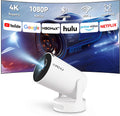 Mini Projector 2025 Portable Smart Projector with WiFi and Bluetooth