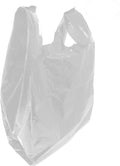 Grocery Shopping Plastic T-shirt Bags Plain 12 in x 7 in x 21 in
