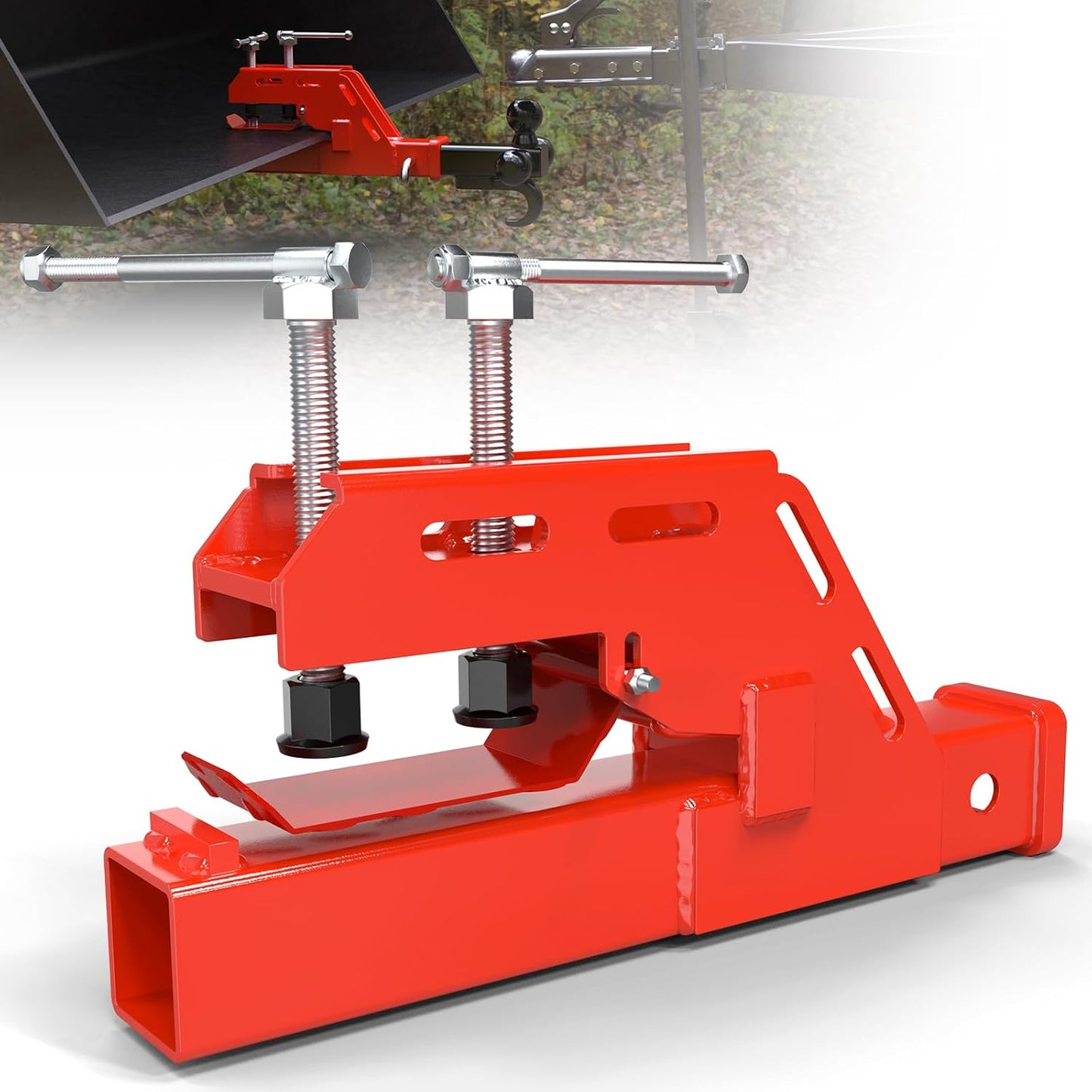 Clamp on Trailer Hitch 2in Receiver for Tractor Bucket Use