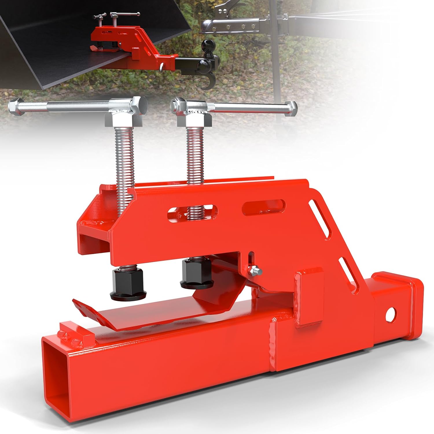 Clamp on Trailer Hitch 2in Receiver for Tractor Bucket Use