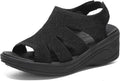 Womens Wedge Sandals Platform Walking Sandals Open Toe - Comfortable