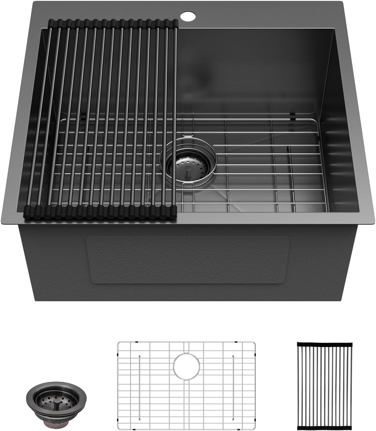 Lordear 25 Drop In Laundry Sink - Durable 16 Gauge Stainless Steel