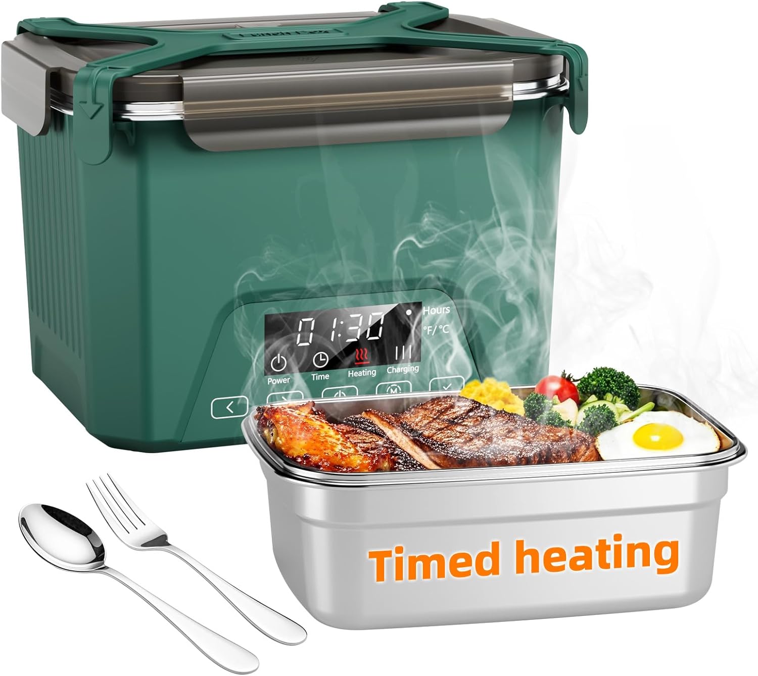 Cordless Electric Lunch Box for Adults with Automatic Heating