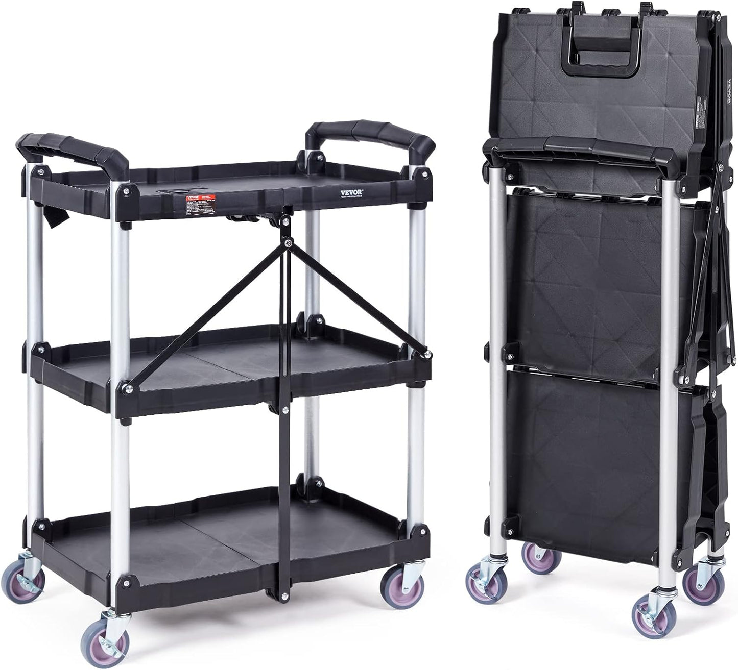 VEVOR Foldable Utility Service Cart for Heavy Duty Transport