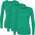 Sivvan Scrubs for Women Long Sleeve Comfort Underscrub Tee 3-Pack 26