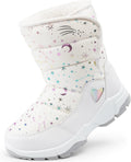 Girls Winter Fur-Lined Snow Boots - Water-Resistant Anti-Slip