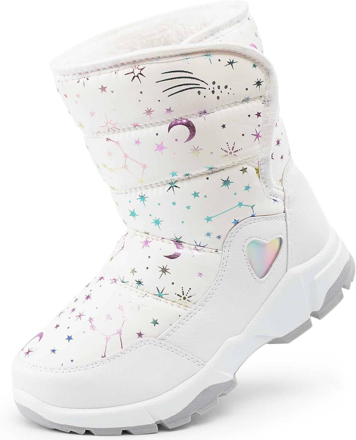 Girls Snow Boots Water-Resistant Warm Fur Lined for Winter Fun