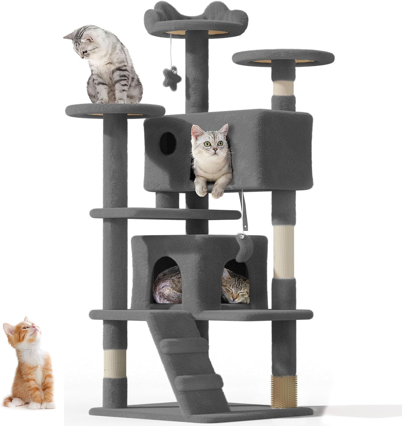 54 Cat Tree Tower for Indoor Cats with Multi-Level Design