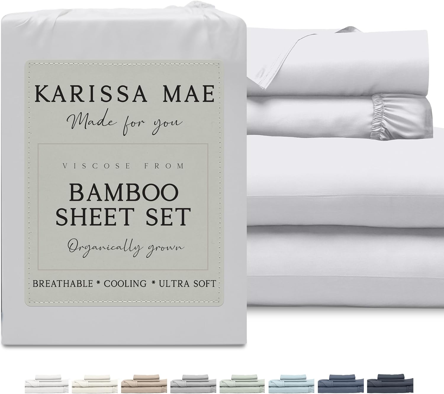 KARISSA MAE Cooling Bamboo Viscose Queen Size Sheet Set Review