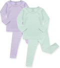 Baby Ribbed Pajama Set Snug Fit Viscose Sleepwear for Toddlers - Cozy