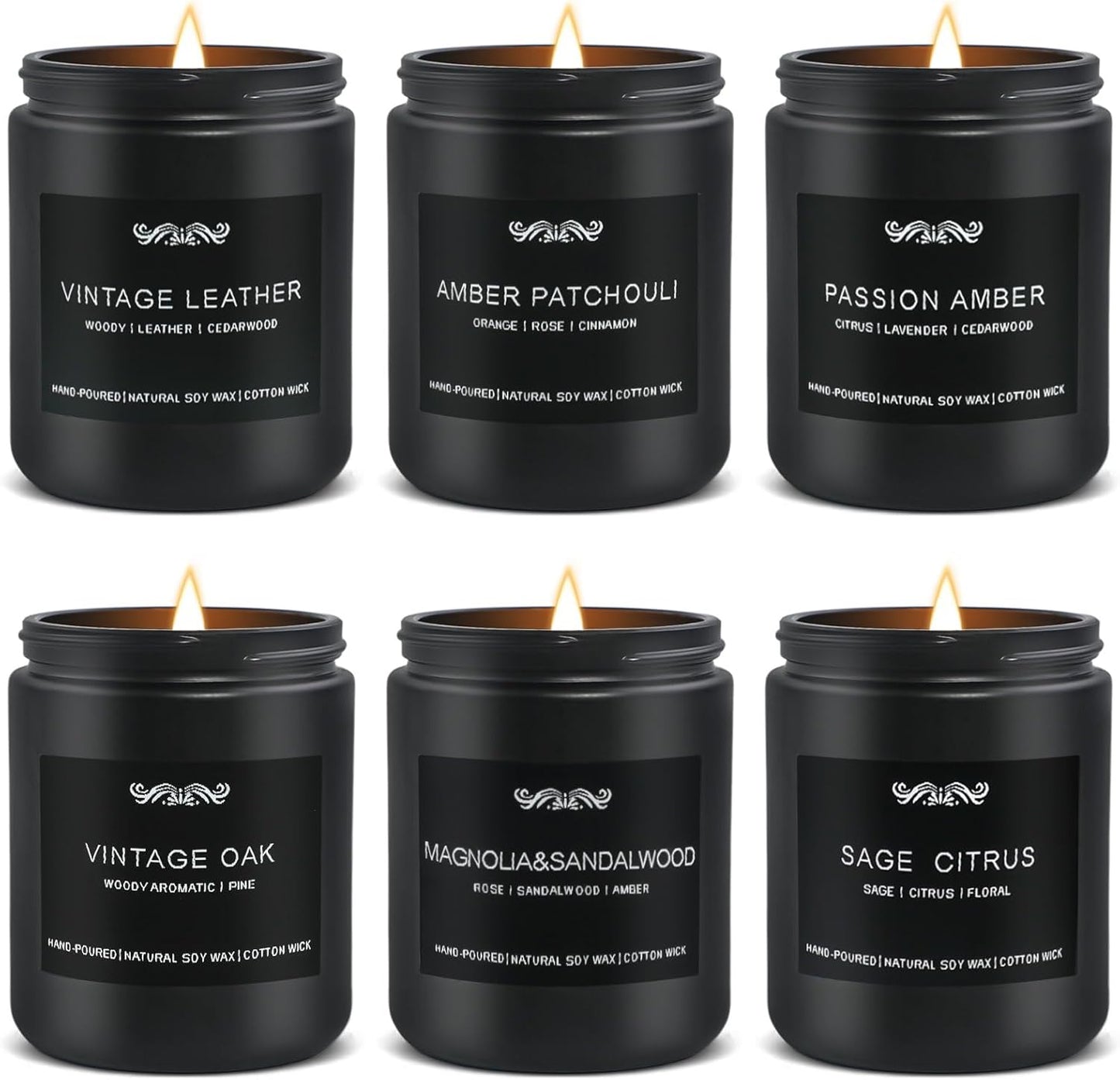 6 Pack Candles for Home Scented Aromatherapy Gifts Set