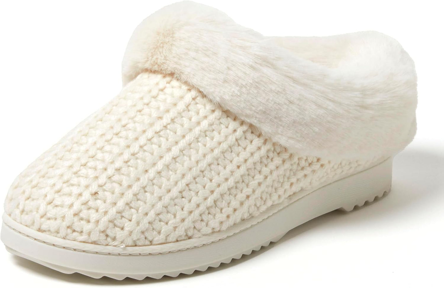 Dearfoams Women's Hannah Chenille Knit Clog Slippers for Comfort