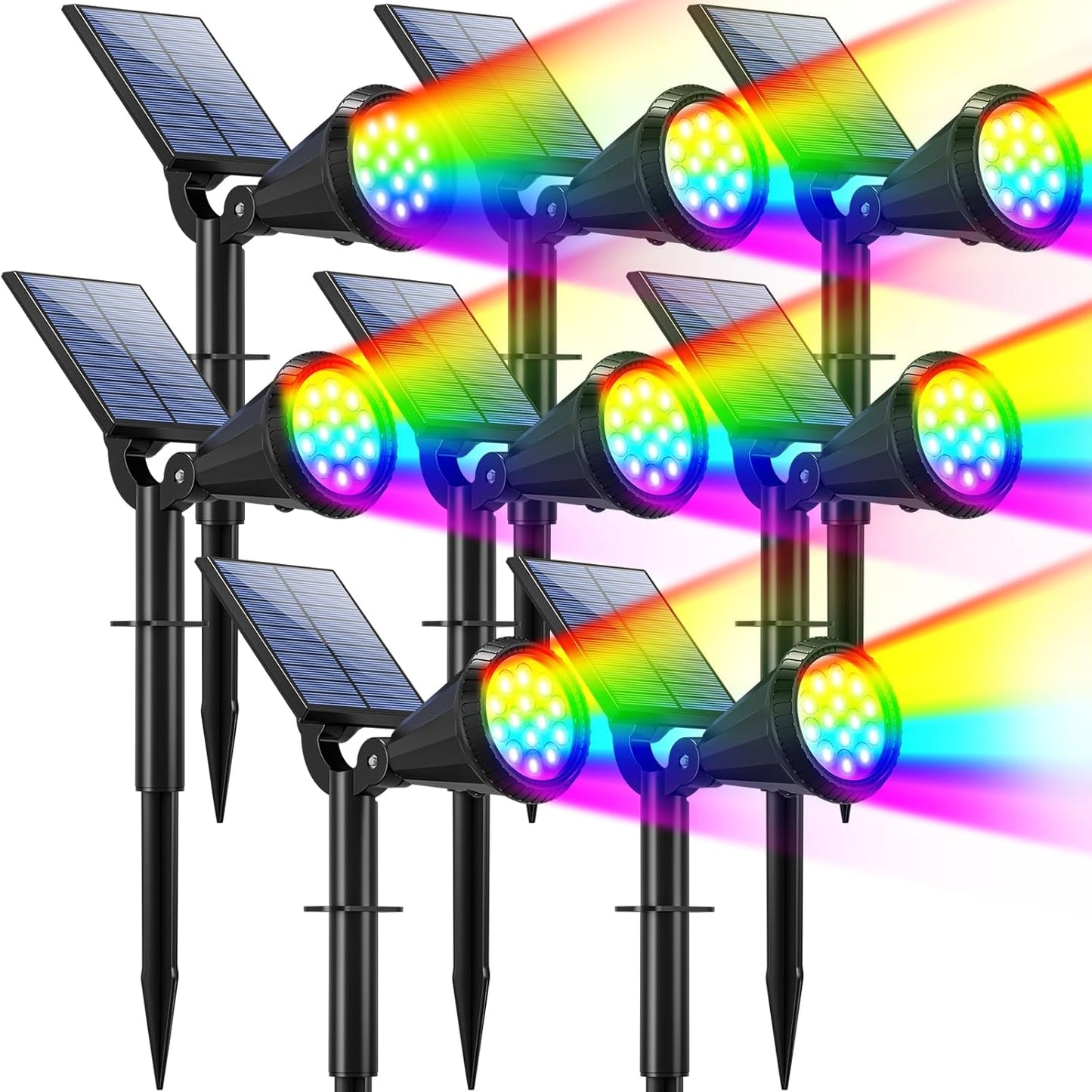 WELALO Solar Spot Lights Outdoor Color Changing for Gardens