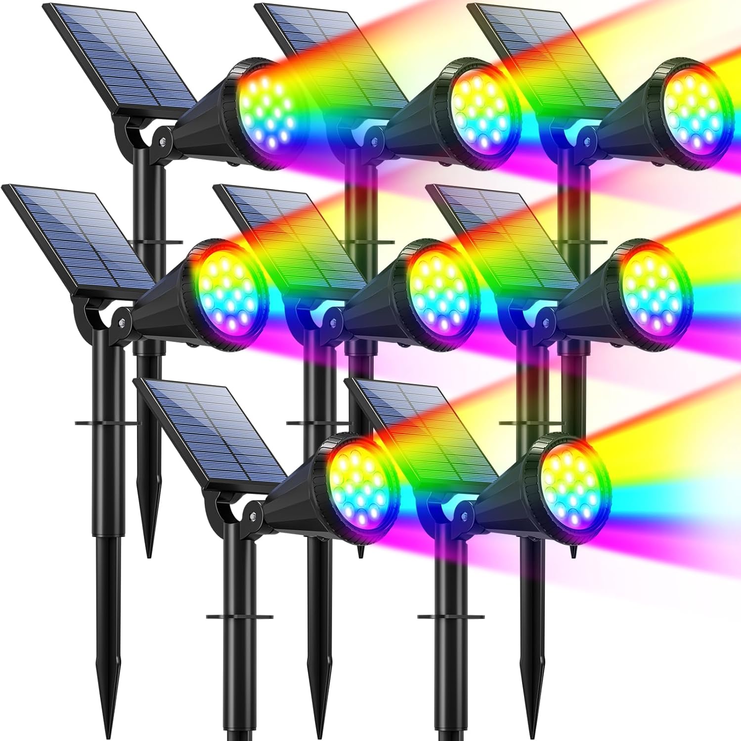 WELALO Solar Spot Lights Outdoor Color Changing for Gardens