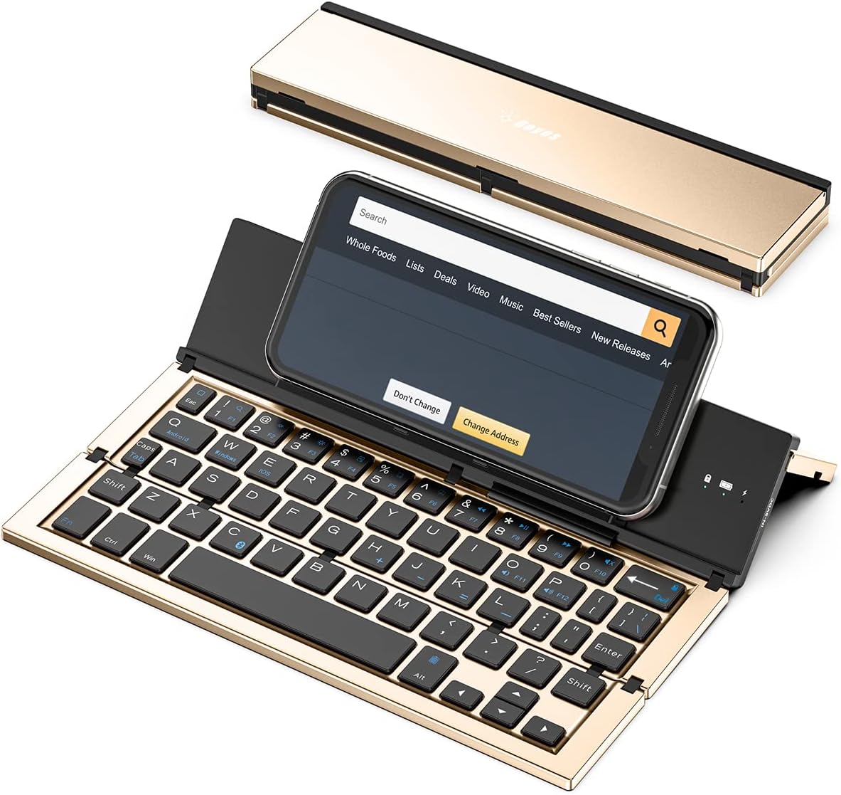 Geyes Folding Bluetooth Keyboard: Portable Wireless Mini Keyboard