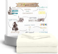 Full Organic Cotton Percale Sheet Set Light Ivory - 4-Piece