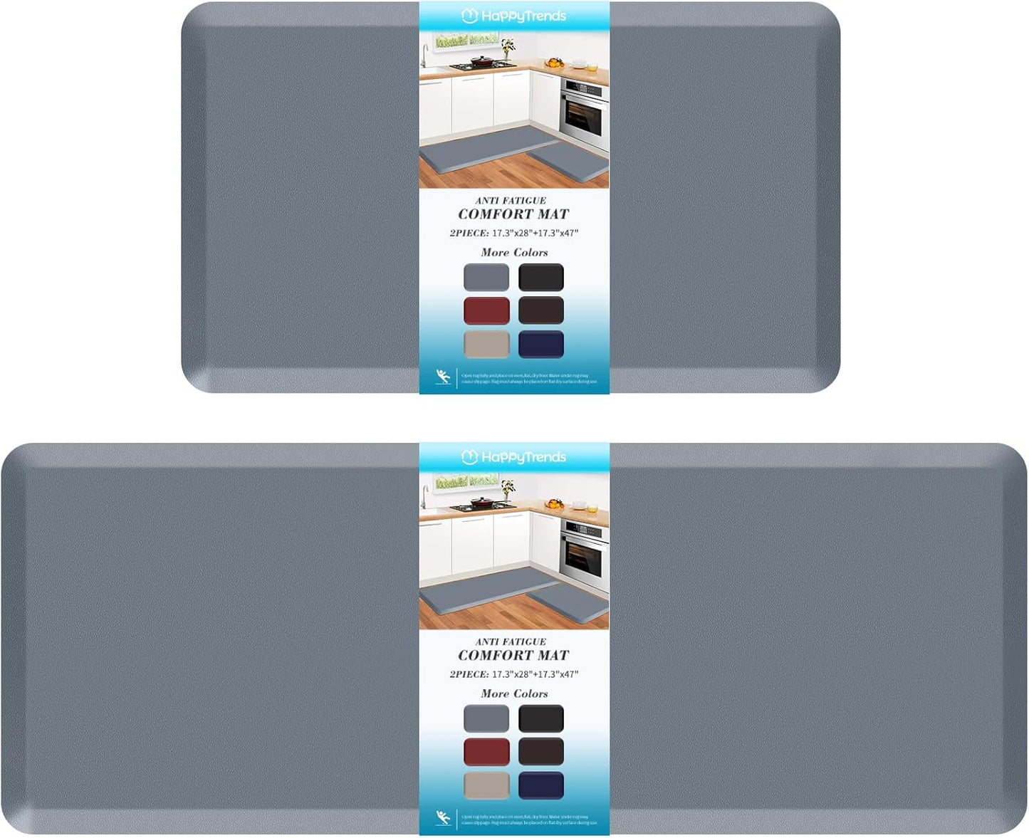 Cushioned Anti-Fatigue Kitchen Mat Set for Comfort and Style