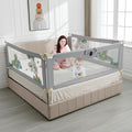 Bed Rail For Toddlers 3-Piece Adjustable Bed Fence - Foldable Safety