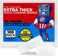 100 Pack Extra Thick Magic Cleaning Sponges - Double Thickness