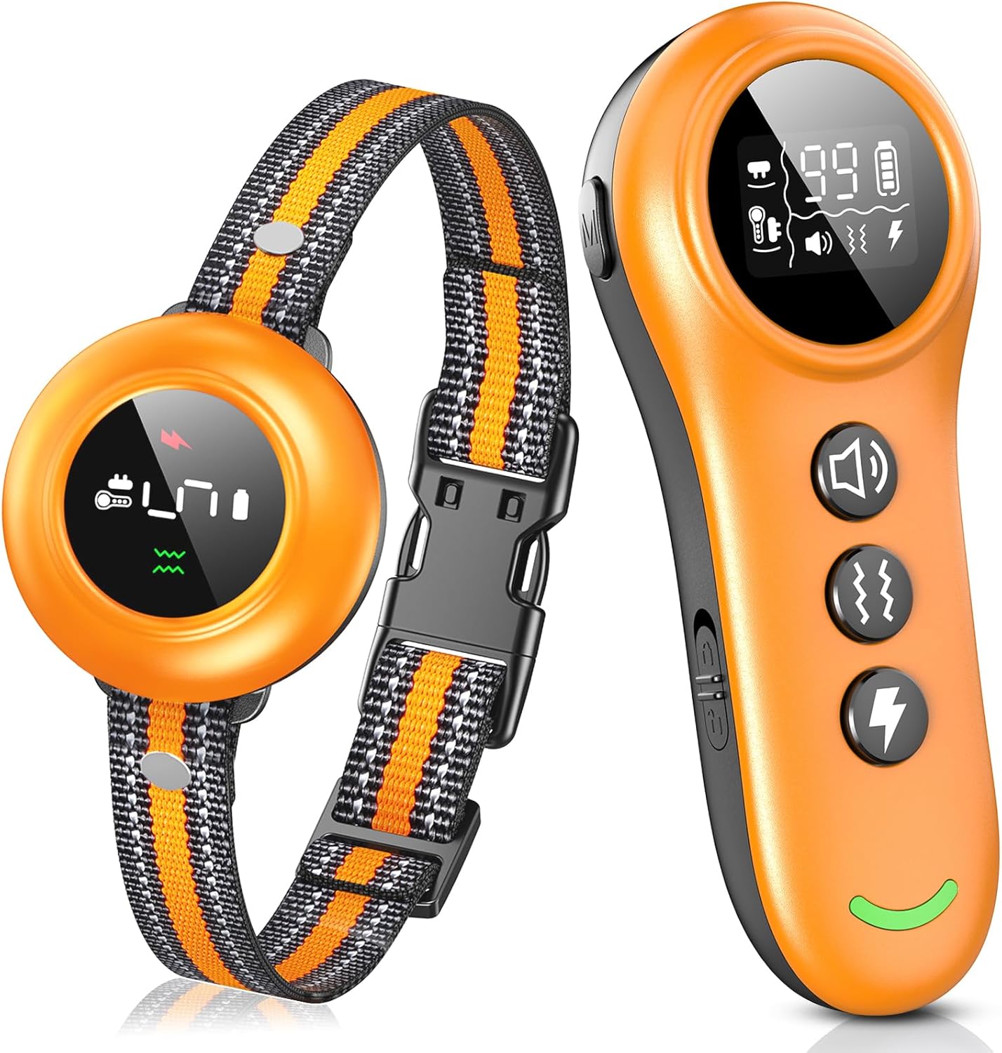 2-in-1 Dog Shock Collar & Bark Collar with Remote Control