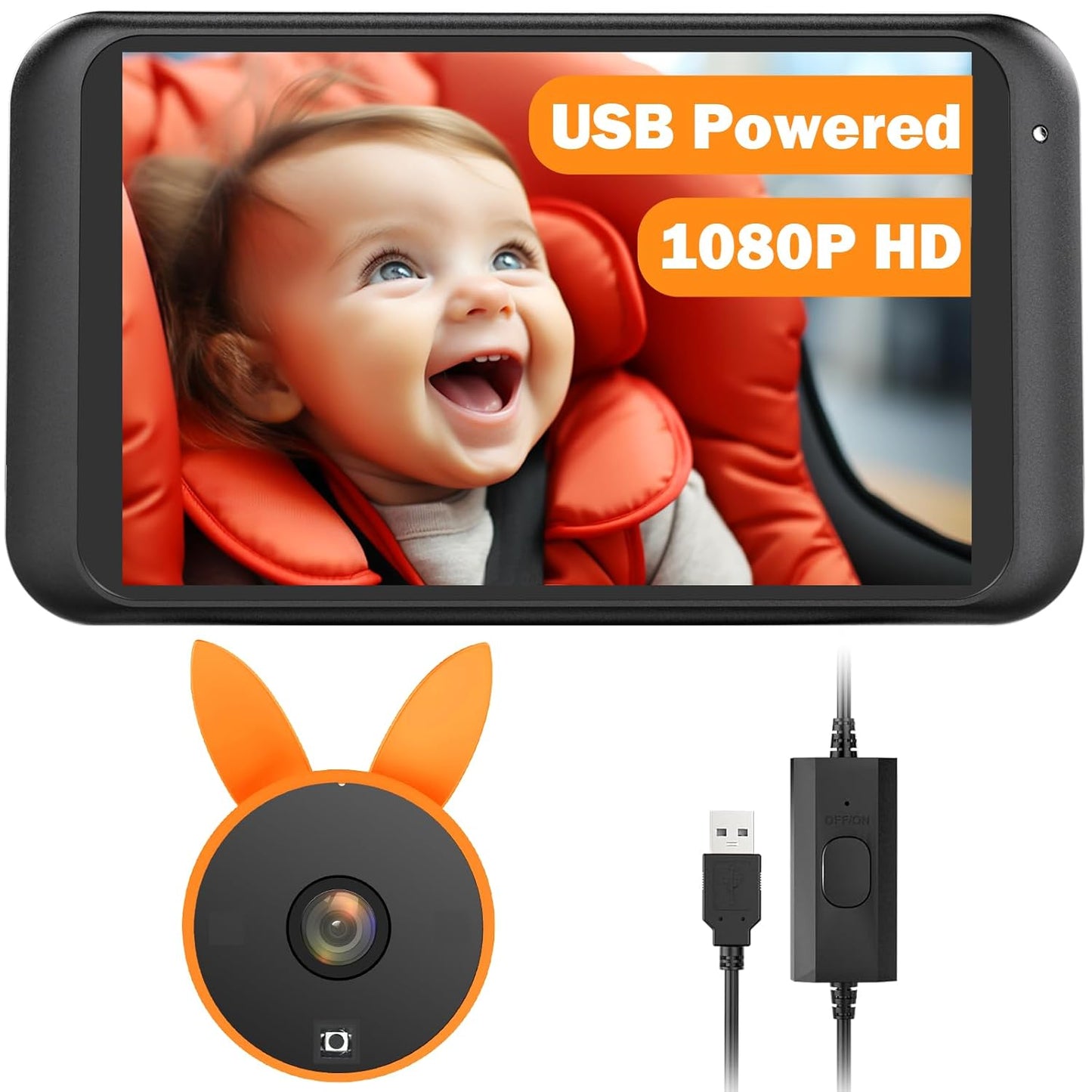 Babyvue: Clear 1080P Backseat Baby Monitor