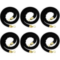 Velvet Stanchion Rope 6-Pack 4 ft Black - Elegant Crowd Barrier