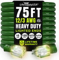 75ft Outdoor/Indoor Extension Cord 12/3 Gauge Extra Heavy Duty - Long