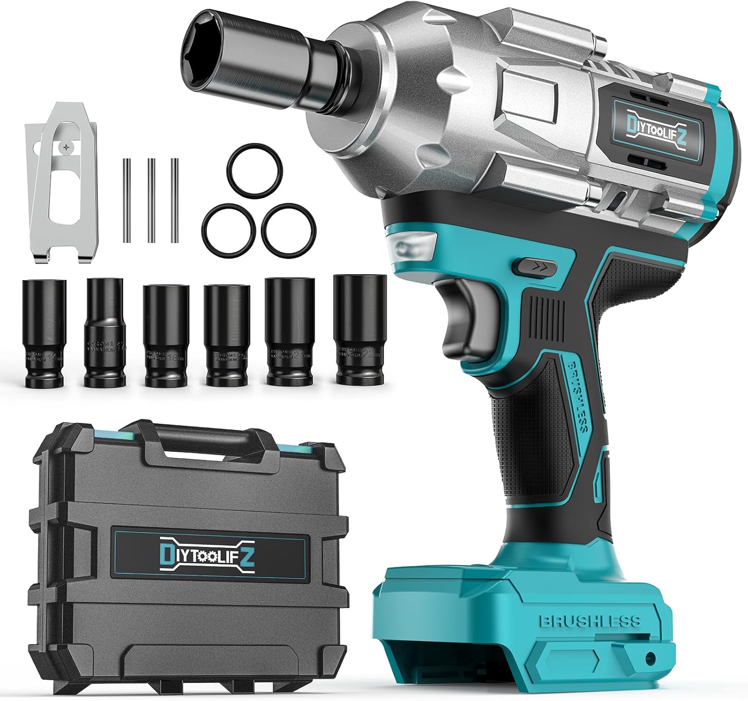 Cordless Impact Wrench 1/2 inch for Makita 18v Battery Power