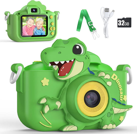 48MP Kids Camera for Video Selfies & Fun - Perfect Dinosaur Gift! 
