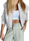 Tankaneo Cropped Bomber Jacket Wool Blend Varsity - Stylish Layer