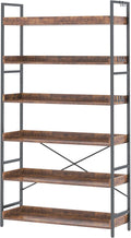 Adjustable Industrial Bookcase for Home Office and Living Room