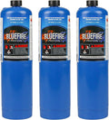 Pack of 3 Standard Propane Gas Cylinder Canisters for Welding