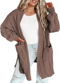 Eytino Plus Size Cardigan for Women Open Front Long Sleeves