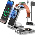 Mag-Safe Charger Stand iPhone and Watch 3-in-1 - Foldable Travel Dock
