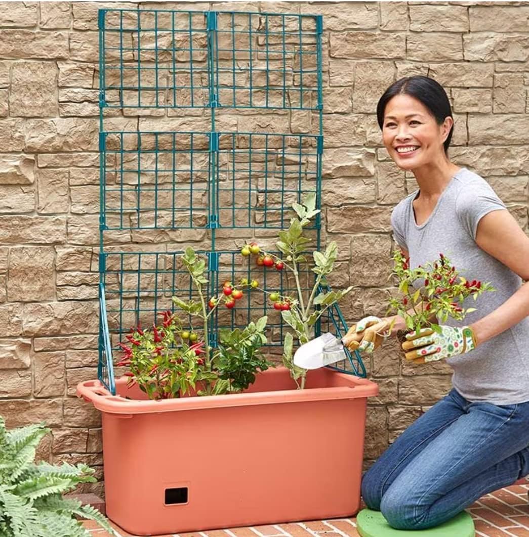 Self Watering Vegetable Planter with Wheels and Trellis - 58 Inch